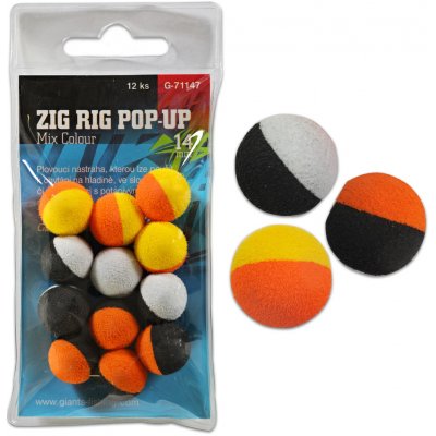 Giants Fishing Pěnové Plovoucí boilies Zig Rig Mix Color 14mm 12ks