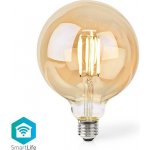 Nedis Wi-Fi chytrá LED žárovka s vláknem/ E27/ G125/ 7W/ 230V/ 806lm/ teplá bílá/ 1800 3000K/ stmívatelná – Hledejceny.cz