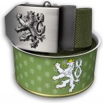 DarKing.cz Textilní opasek Český lev khaki – Zboží Dáma