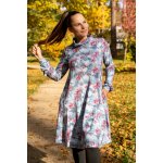 Jsem máma Zimní bambusové kojicí šaty se skrytými zipy polární květy – Zboží Mobilmania