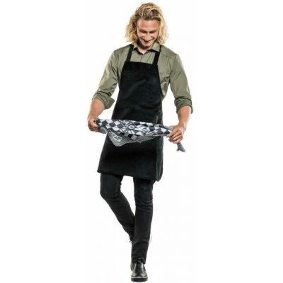 Chaud Devant Kuchářská zástěra s náprsenkou Base Black Velvet Black černá – Hledejceny.cz