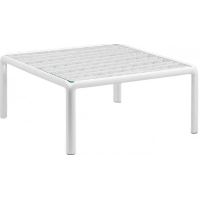 NARDI Komodo Tavolino Vetro 70 x 70 cm Bílý plastový zahradní konferenční stolek – Hledejceny.cz