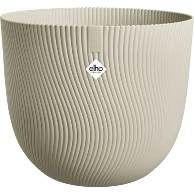 Elho Květináč Sereh Round béžový 25 x 21 cm – Zboží Mobilmania