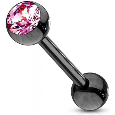 Šperky4U piercing do jazyka černý PJ01136-P – Zboží Mobilmania