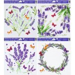Anděl Přerov Okenní fólie bez lepidla Levandule věneček 30 x 30 cm – Zboží Dáma