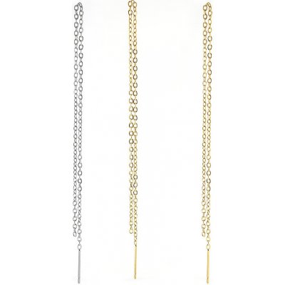 Řetízkové náušnice z chirurgické oceli +-16cm - 1Ks - Nerez SL / 1Ks – Hledejceny.cz
