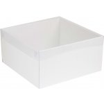 Dárková krabice s průhledným víkem 300x300x150/35 mm, bílá – Zboží Živě