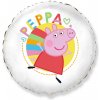 Balónek PartyDeco Fóliový balónek 45cm FX Happy Peppa bílý 1 ks