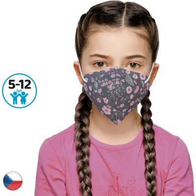 Dama Trade respirátor FFP2 vhodný pro děti Sakura tmavá 1 ks – HobbyKompas.cz