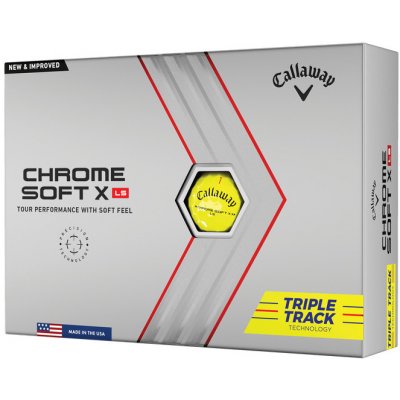 Callaway Chrome Soft X LS Triple Track žluté 3 ks – Zboží Mobilmania