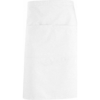 Sol's Zástěra Gramercy s velkou přední kapsou směs bavlna polyester Bílá L01744 – Hledejceny.cz