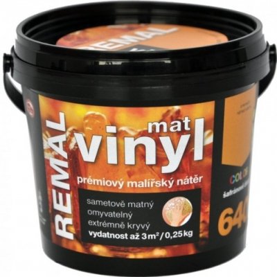 Barvy A Laky Hostivař Remal Vinyl Color mat, prémiová malířská barva, omyvatelná, 640 šafránově žlutá, 250 g