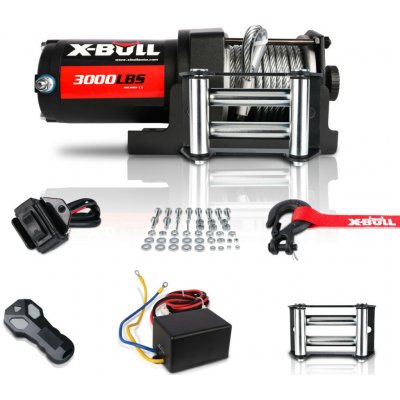 Elektrický ATV naviják 1,3t 12V ocelové lano X-BULL HRW3000A | Zboží Auto