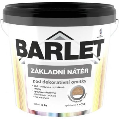 Barvy a laky Hostivař Penetrace BARLET ZÁKLADNÍ NÁTĚR POD OMÍTKU - 5 kg - bílý