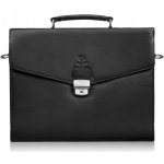 Paolo Peruzzi taška na dokumenty z pravé kůže bez vzoru – Zboží Mobilmania