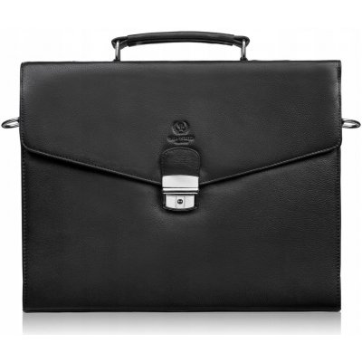 Paolo Peruzzi taška na dokumenty z pravé kůže bez vzoru – Zboží Mobilmania