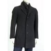 Pánský kabát Hardstone pánský vlněný kabát H71182 AN1 antracitový