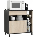 IDEA Skříňka na mikrovlnnou troubu INDUS dub/černá – Zboží Dáma