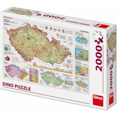 Dino Mapy České Republiky 2000 dílků