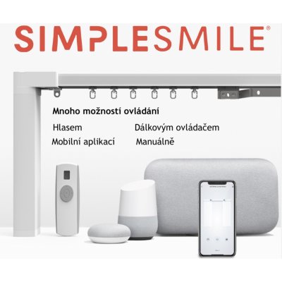 SimpleSmile Elektrická garnýž, Wifi ovládání, 420 cm – Sleviste.cz