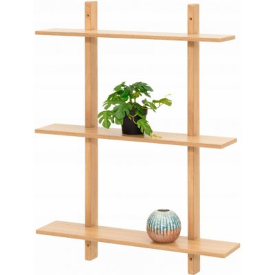 4Living Borovicová police se třemi policemi, 80 x 60 x 15 cm – Zboží Mobilmania