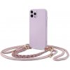 Pouzdro a kryt na mobilní telefon Apple Tech-Protect Kryt se šňůrkou pro iPhone 12 Pro - Tech-Protect, Icon Chain Violet