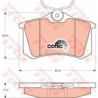 Brzdové destičky TRW GDB1330 Cotec, sada zadní | Zboží Auto