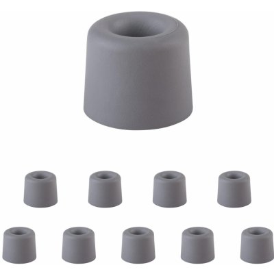 Walteco 5001BP2 Dveřní zarážka 29,5 x 25 mm k našroubování šedá 10 ks – Zboží Mobilmania