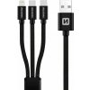 usb kabel Swissten 72501103 3in1 1,2 m, černý