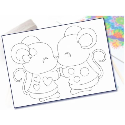 Radost v písku Šablona na pískování myšky A6 – Zboží Dáma