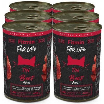 Fitmin for Life Hovězí pro dospělé kočky 6 x 0,4 kg – Zbozi.Blesk.cz