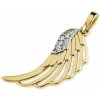 Přívěsky Luxur Přívěsek Wing, žluté a bílé zlato se zirkony 1121612 5 0 1