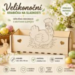 Dřevěná velikonoční krabička na sladkosti zajíček 262 × 160 × 145 mm – Hledejceny.cz