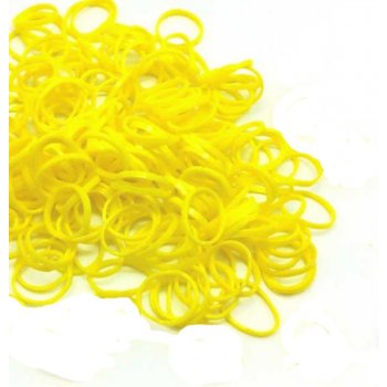 Loom Bands gumičky s háčkem na pletení - žluté