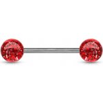 Šperky4U piercing do jazyka akrylát PJ01148-R – Zboží Dáma