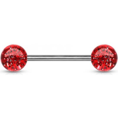 Šperky4U piercing do jazyka akrylát PJ01148-R – Zboží Dáma