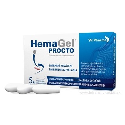 HemaGel PROCTO čípky rektální 5 ks – Zboží Mobilmania