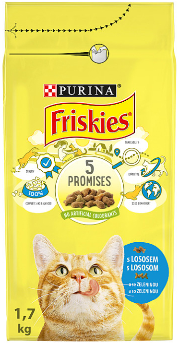 Friskies s lososem & se zeleninou 1,7 kg