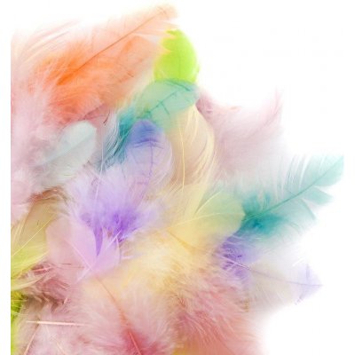 DP Craft Peří mix pastelových barev 5 gr. 5-12 cm – Hledejceny.cz