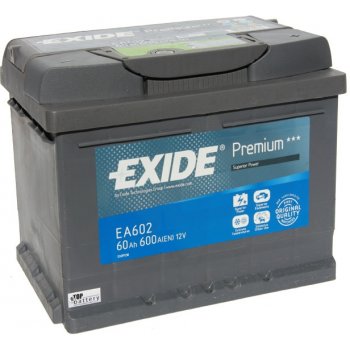 Exide Premium 12V 60Ah 600A EA602