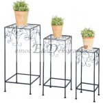 ESSCHERT DESIGN Stolek na květiny ESSCHERT´S GARDEN, set 3ks, 50 cm; 60,5 cm; 70 cm – Hledejceny.cz
