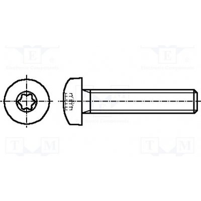 BOSSARD 3183873 Šroub; M6x20; 1; Hlava: kulatá; Torx®; TX30; ISO 14583 – Hledejceny.cz
