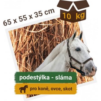 Plavnická Hranatý balík slámy podestýlka pro koně skot a jiná zvířata 10 kg