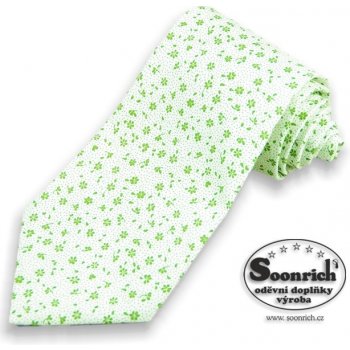 Soonrich bavlněná kravata zelená krab146