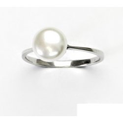 Čištín stříbrný přírodní říční perla bílá T 1356