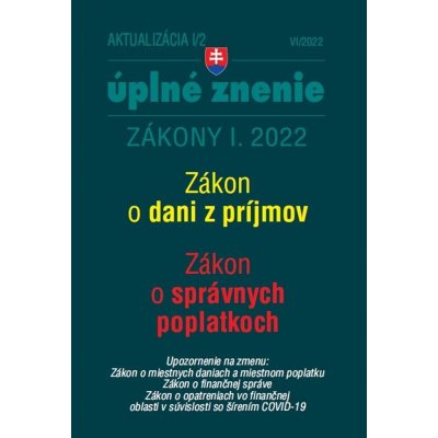 Aktualizácia I/2 / 2022 - daňové a účtovné zákony - Poradca s.r.o.