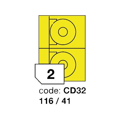 Rayfilm 116x41 mm 300 archů, matně žlutá, R0121.CD32D – Sleviste.cz