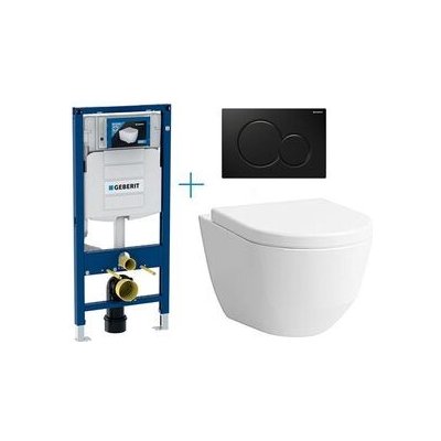 Geberit Duofix tlačítko Sigma01 černá WC Laufen Pro + sedátko 111.300.00.5 BY2 – Zboží Dáma