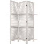 Atmosphera Bílý skládací paraván z MDF WHITE SCREEN 120 x 170 cm – Zboží Dáma