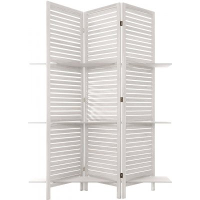 Atmosphera Bílý skládací paraván z MDF WHITE SCREEN 120 x 170 cm – Zboží Dáma